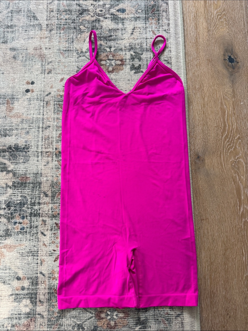Skims V tank Seamless Romper Medium Fuchsia Romper -